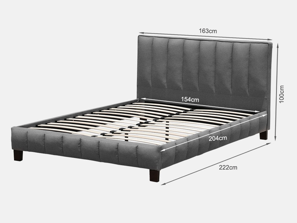 EIGER Queen Bed Frame - DARK GREY