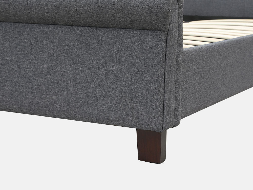 EGMONT Queen Bed Frame - DARK GREY