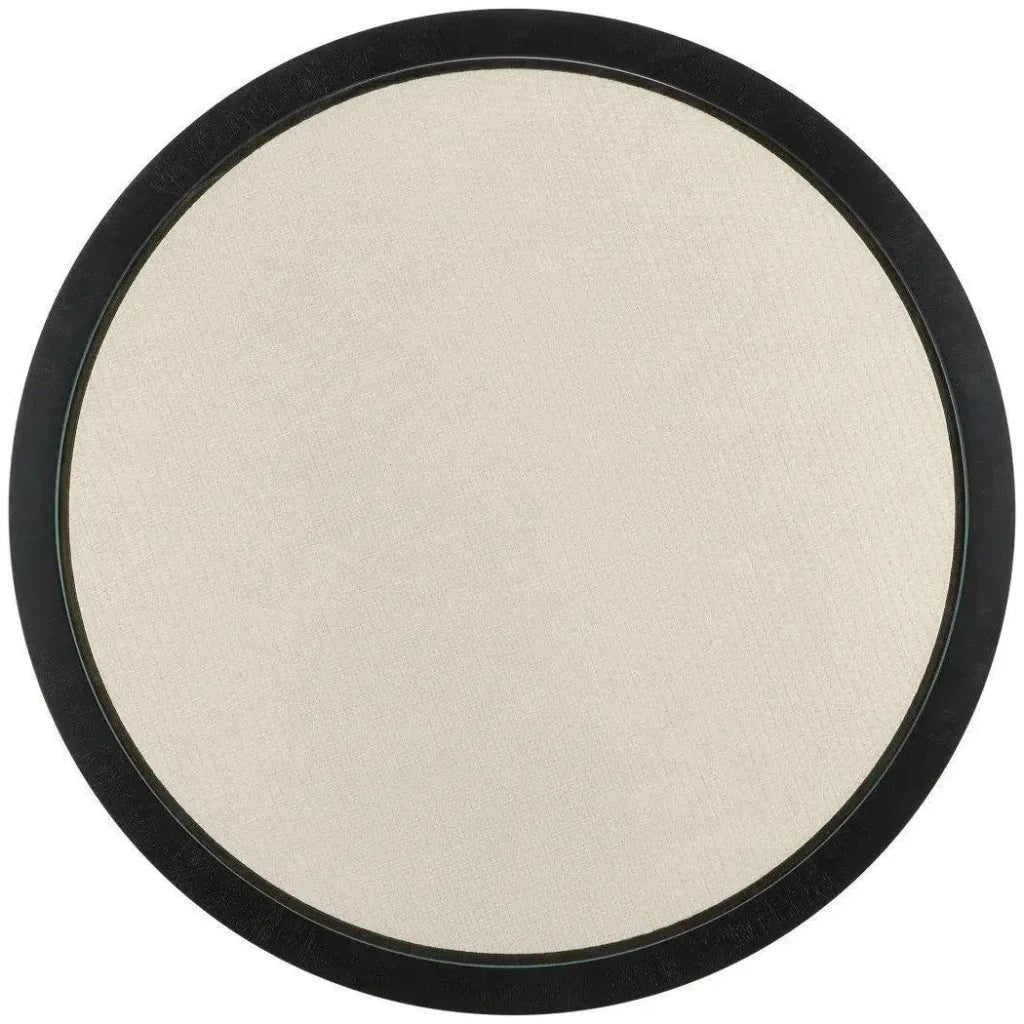 30 in. Deanna Wood & Raffia Round Entry Table