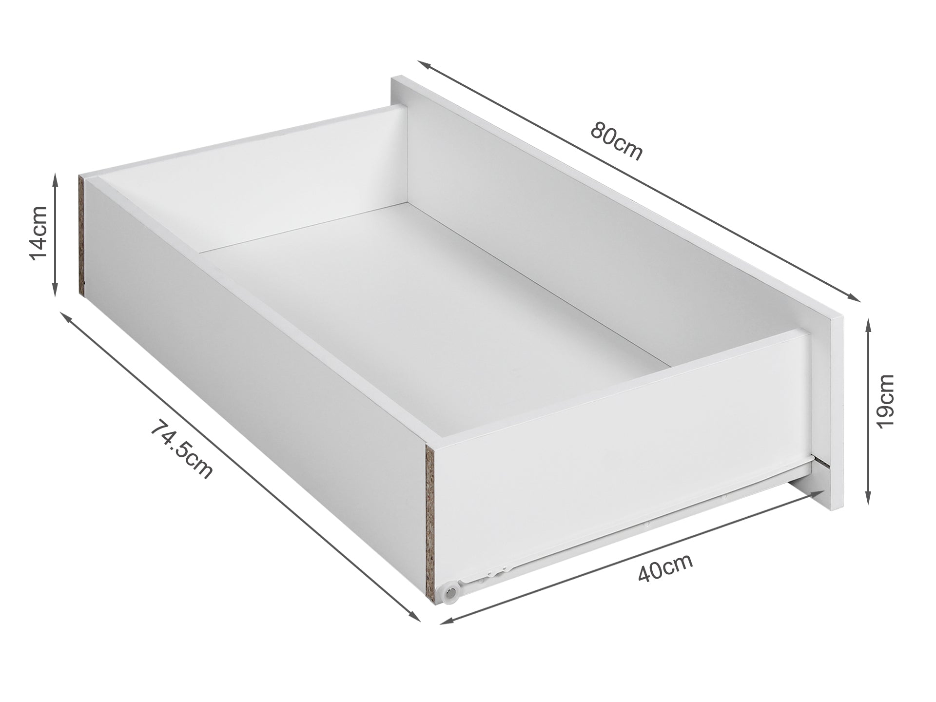 Bram 2 Door Wardrobe with 2 Drawers - White
