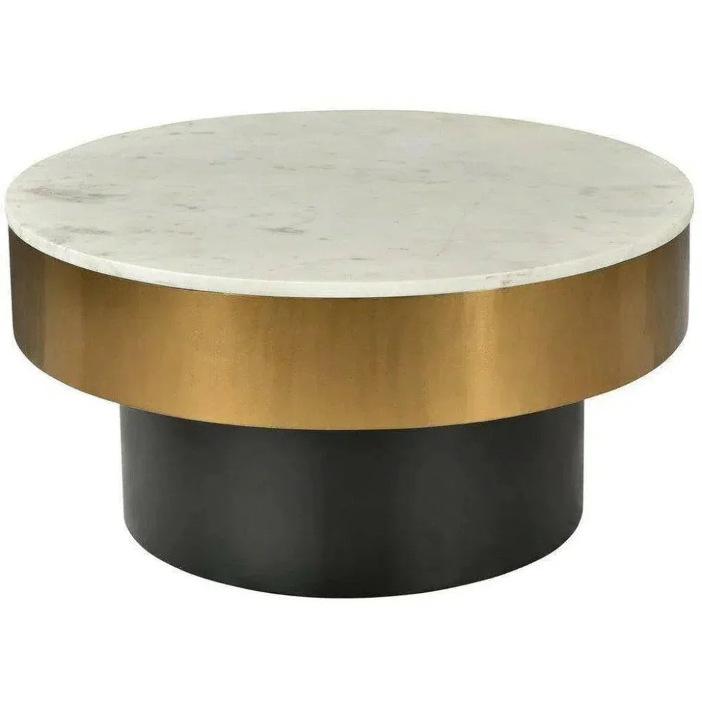 31.5 Inch Coffee Table White Art Deco