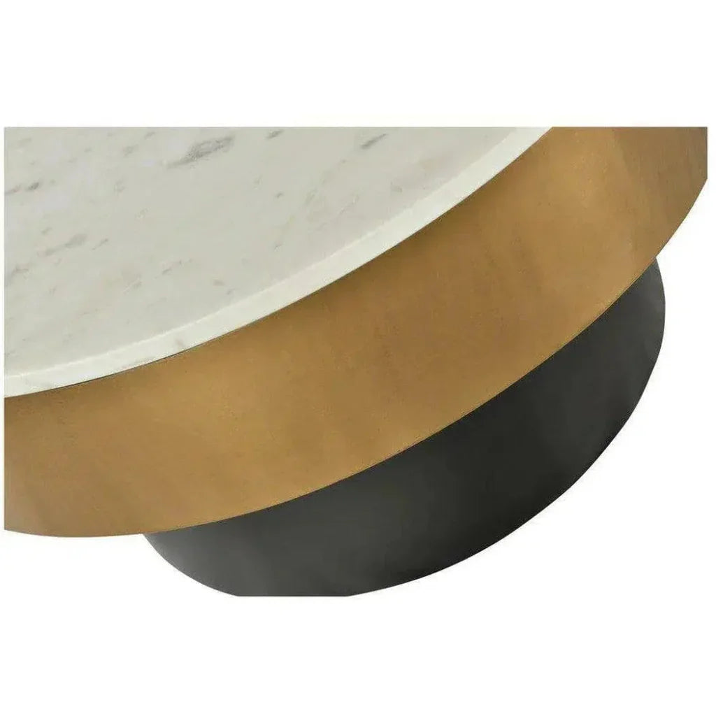 31.5 Inch Coffee Table White Art Deco