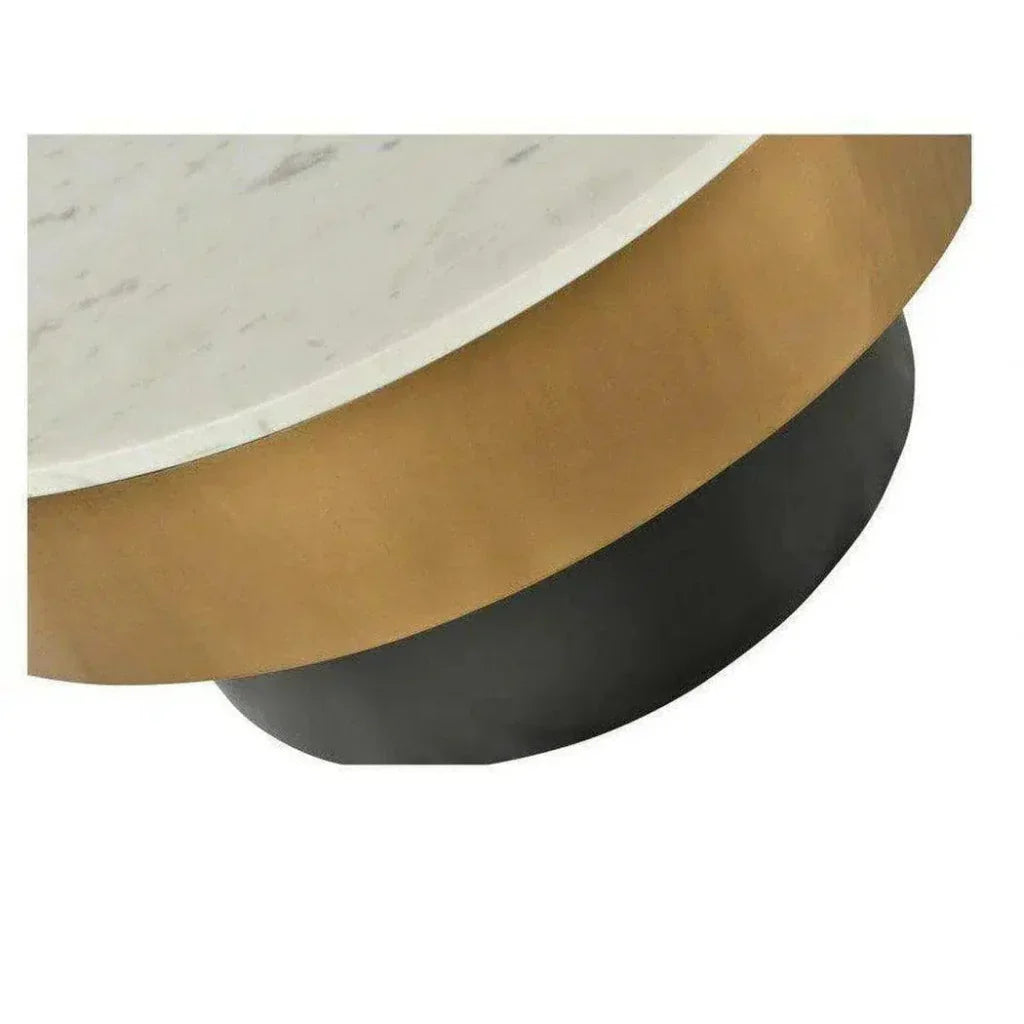 31.5 Inch Coffee Table White Art Deco