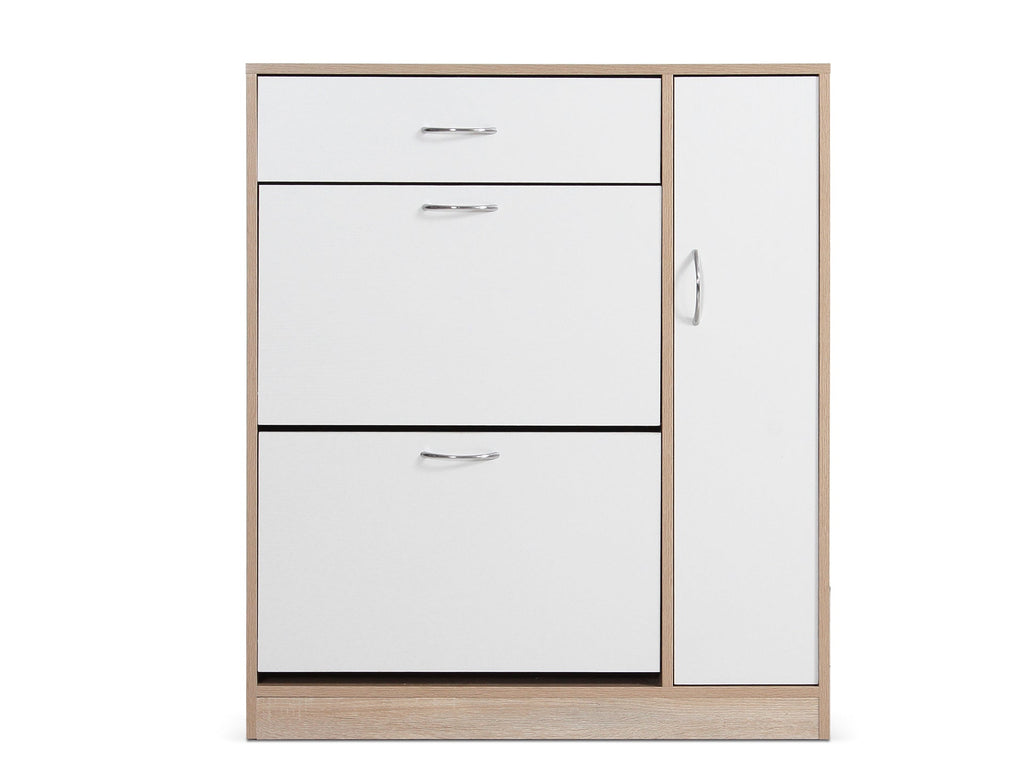 Kihona 3 Drawer Shoe Cabinet Storage Rack - Oak