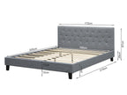 BLANE King Bed Frame - GREY