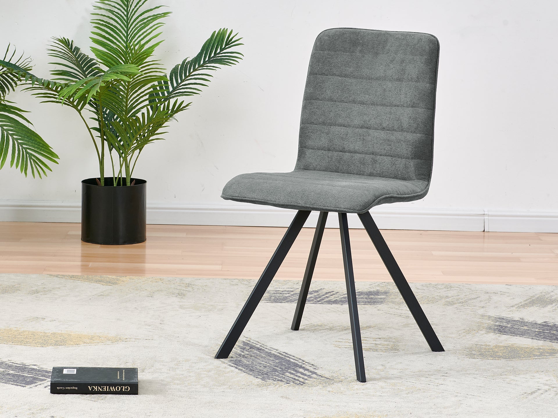 NOELLE 4PCS Upholstered Dining Chair - LIGHT GREY