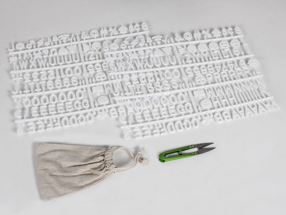 Retro Changeable DIY Felt Letter Board Square 340PCS