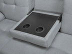 VENICE 3 Seater Sofa bed with Cup Holders - GREY