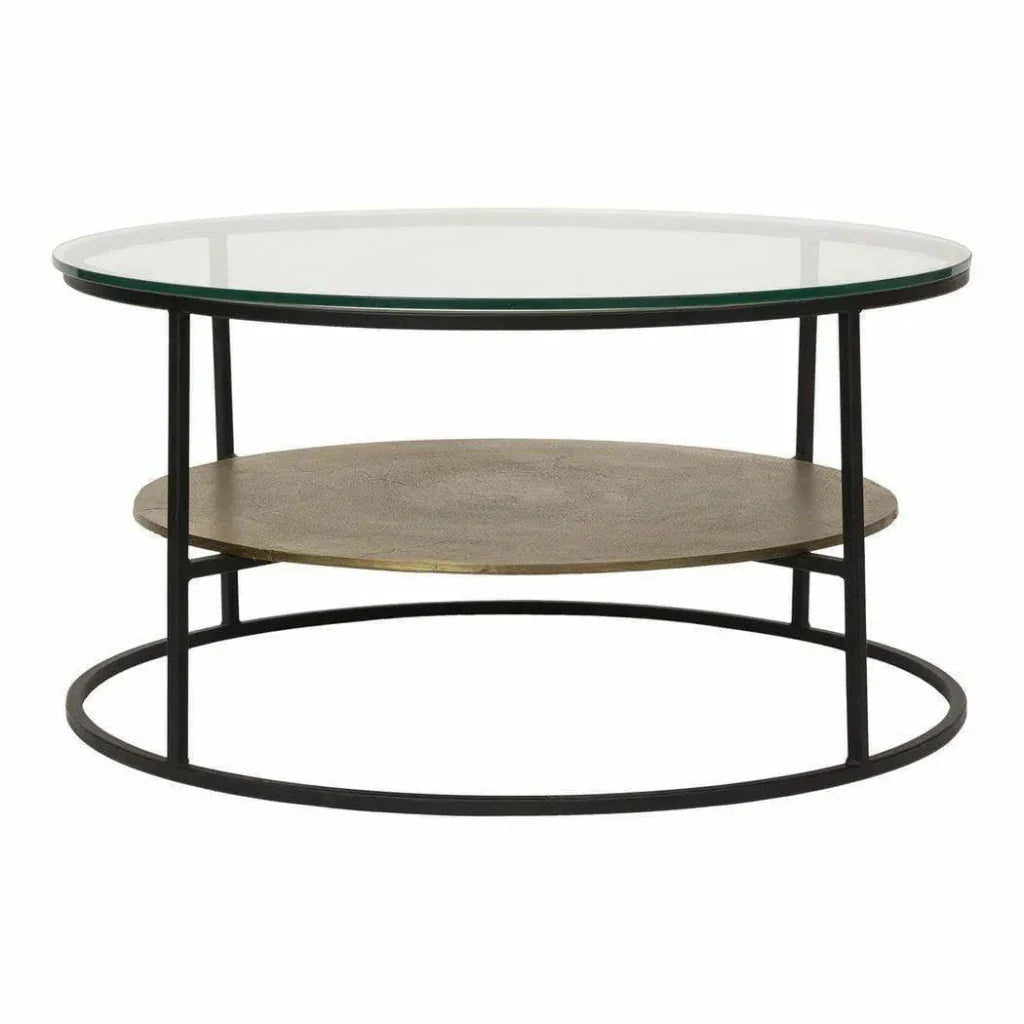 35.5 Inch Coffee Table Yellow Mid-Century