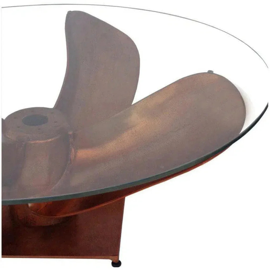 36 Inch Coffee Table Brown Industrial