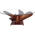 36 Inch Coffee Table Brown Industrial