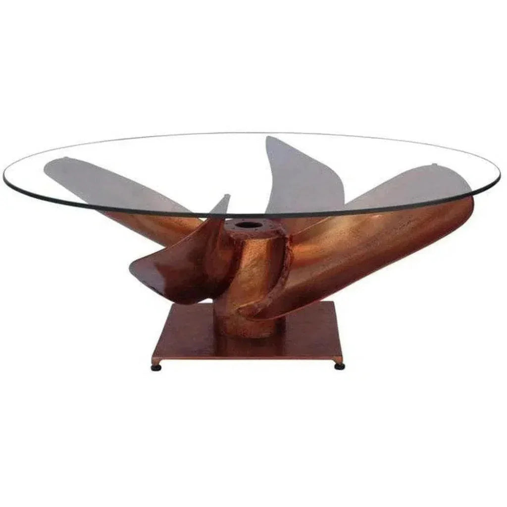 36 Inch Coffee Table Brown Industrial