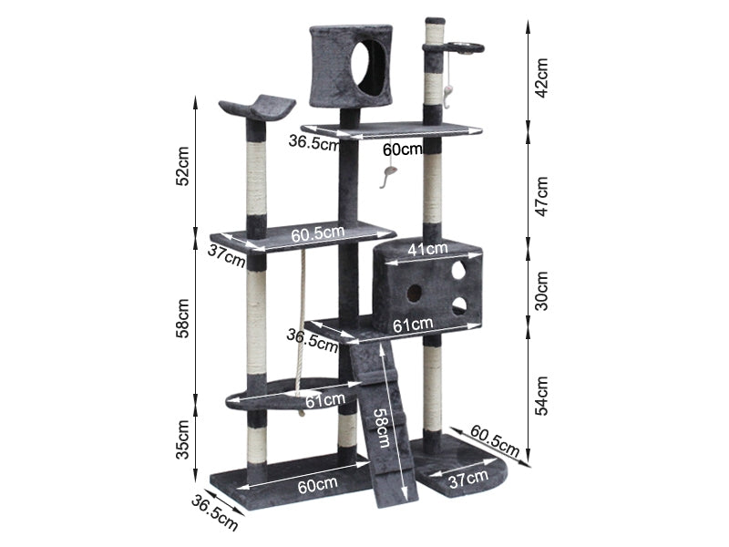 BINGO 173CM Cat Tree House - GREY