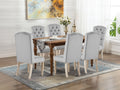 LAYLA 6PCS Velvet Dining Chair - GREY