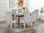 LAYLA 6PCS Velvet Dining Chair - GREY