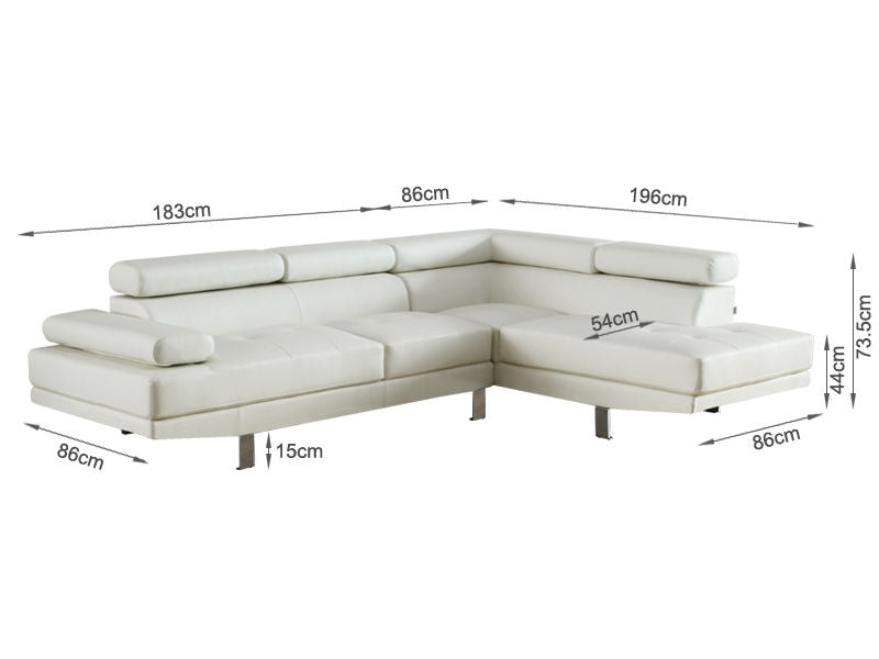 BetaLife 4-Seater Sofa with Chaise Sectional Sofa