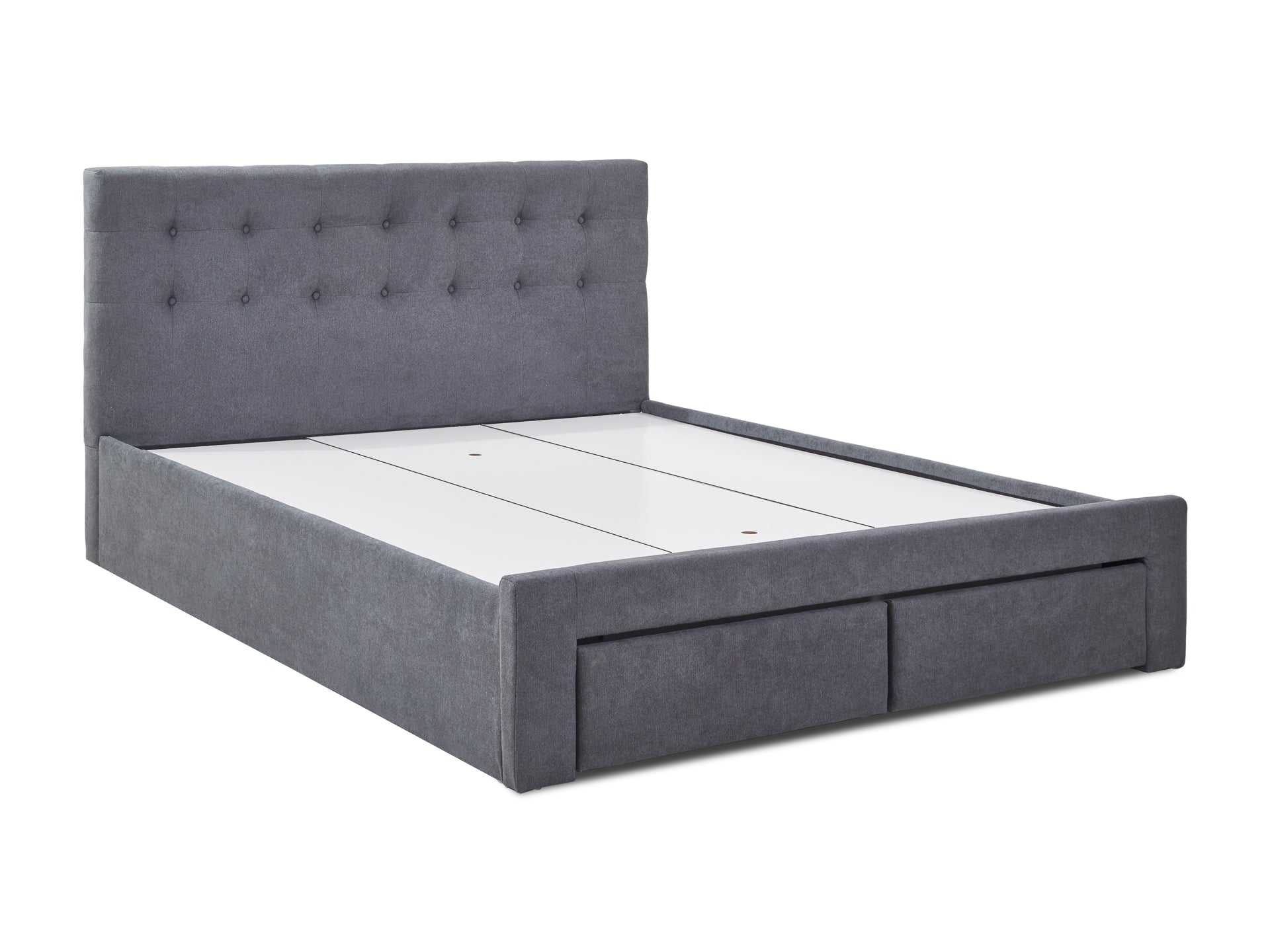 JULIAN King Bed Frame with Storage - DARK GREY
