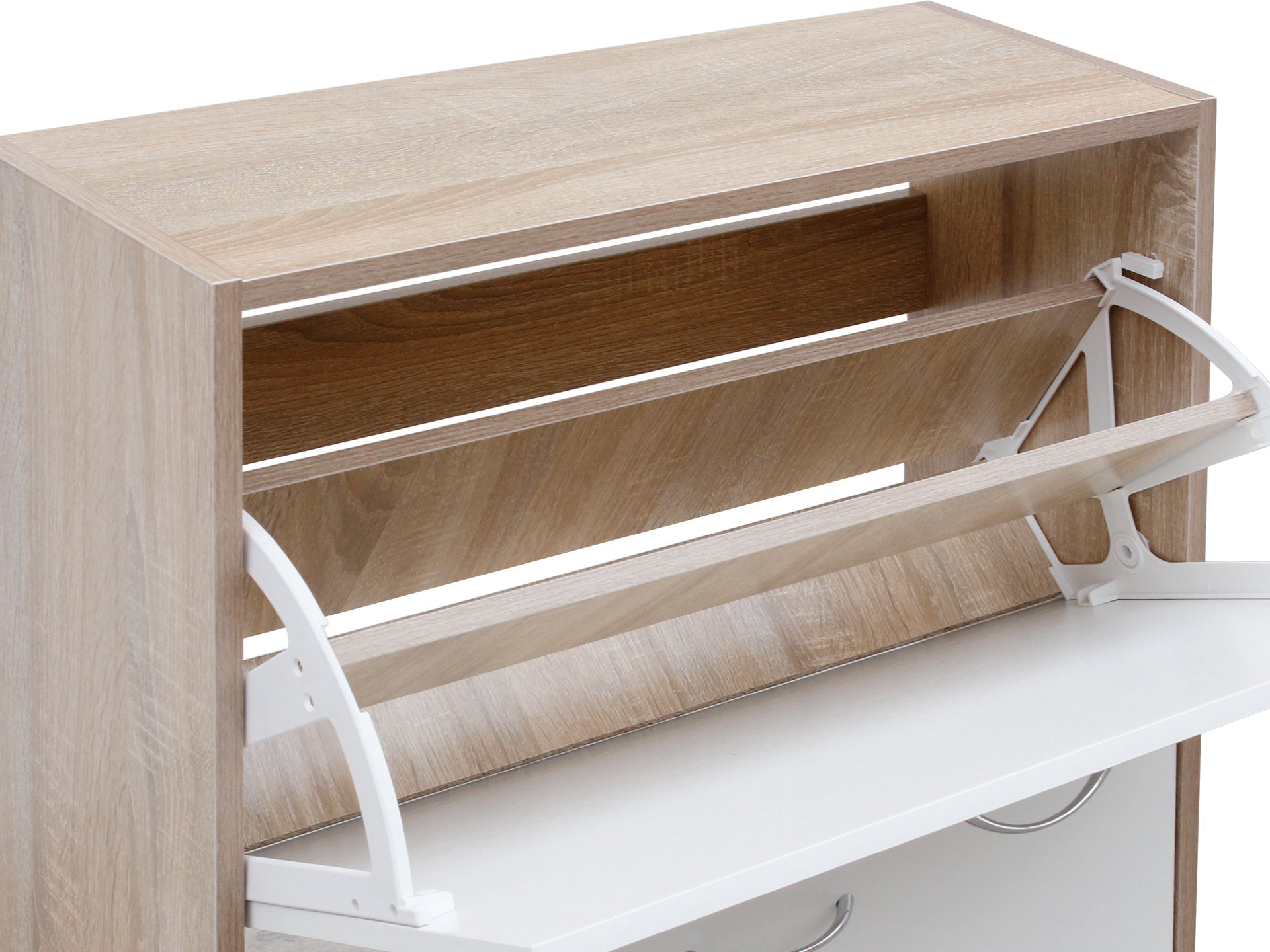 Matilda 2 Drawer Shoe Cabinet Storage Rack - Oak