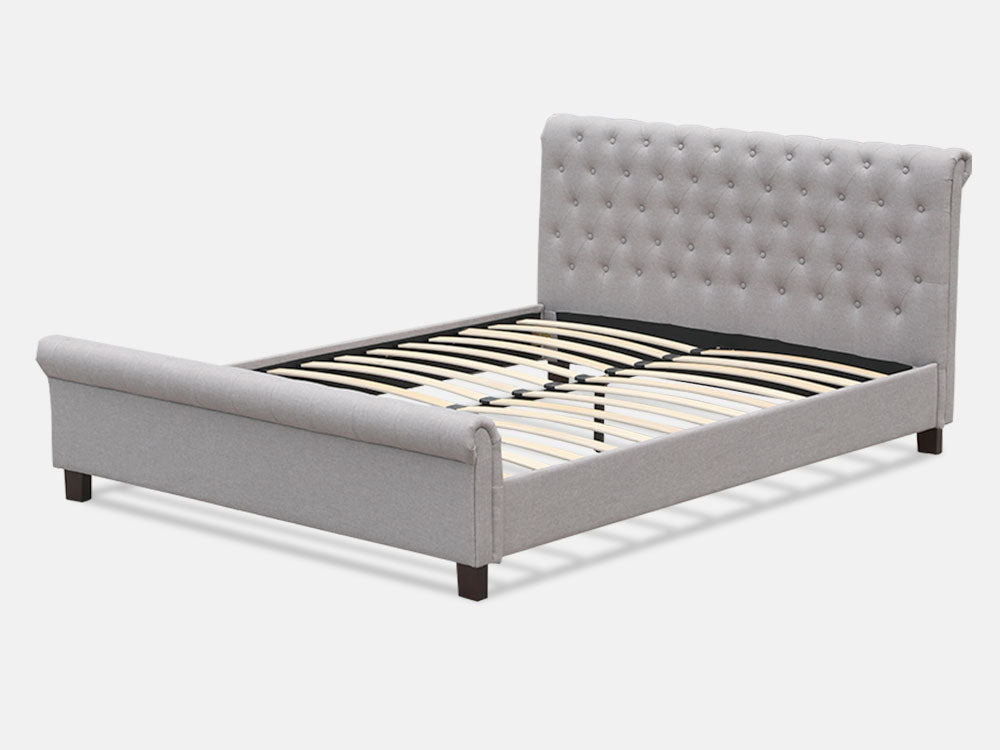 EGMONT King Bed Frame - LIGHT GREY