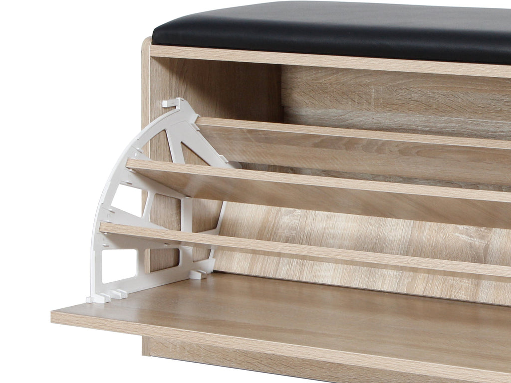 Gloria Shoe Rack Wooden Storage Cabinet 3 Layer - Oak