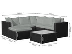 Verona 7 Piece Rattan Outdoor Sofa Set - Dark Grey