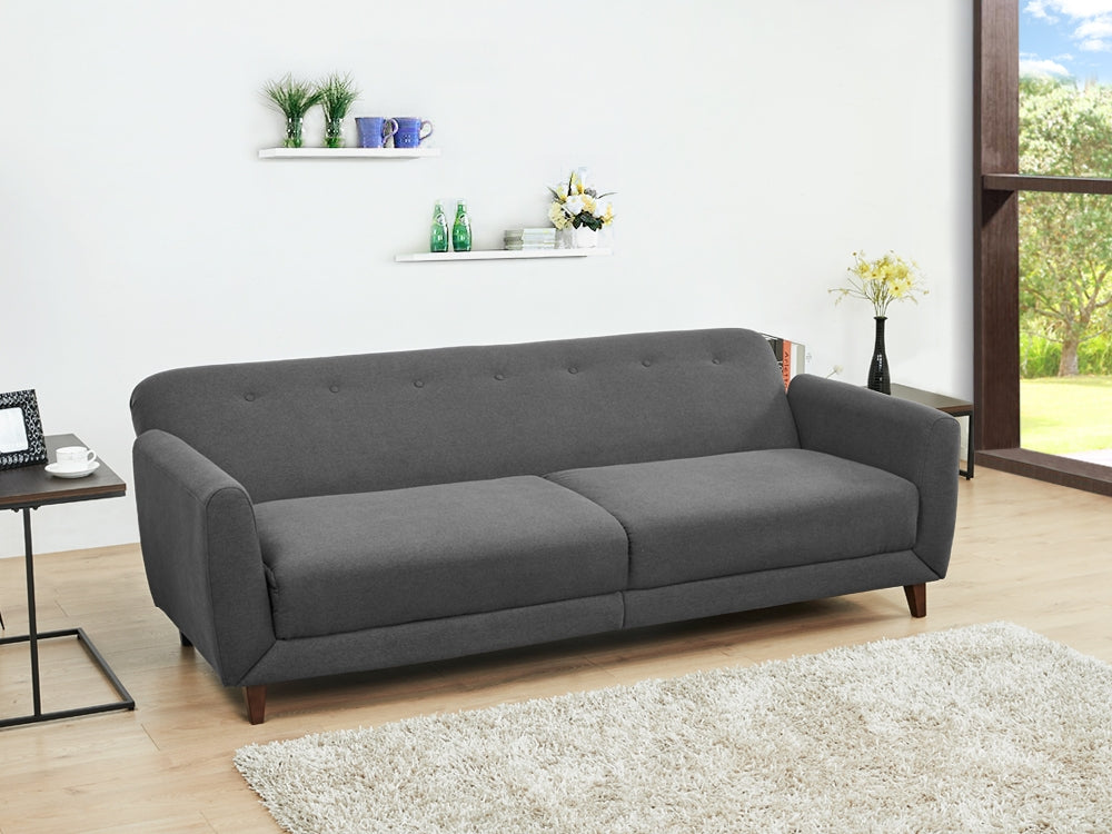 MUNICH 3-Seater Sofa Bed DARK GREY