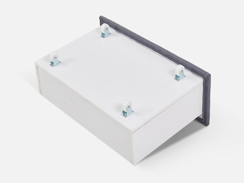 MUSALA Queen Bed Frame with Storage - DARK GREY