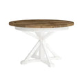 47/67 Round Extending Two-Tone Dining Table Wood