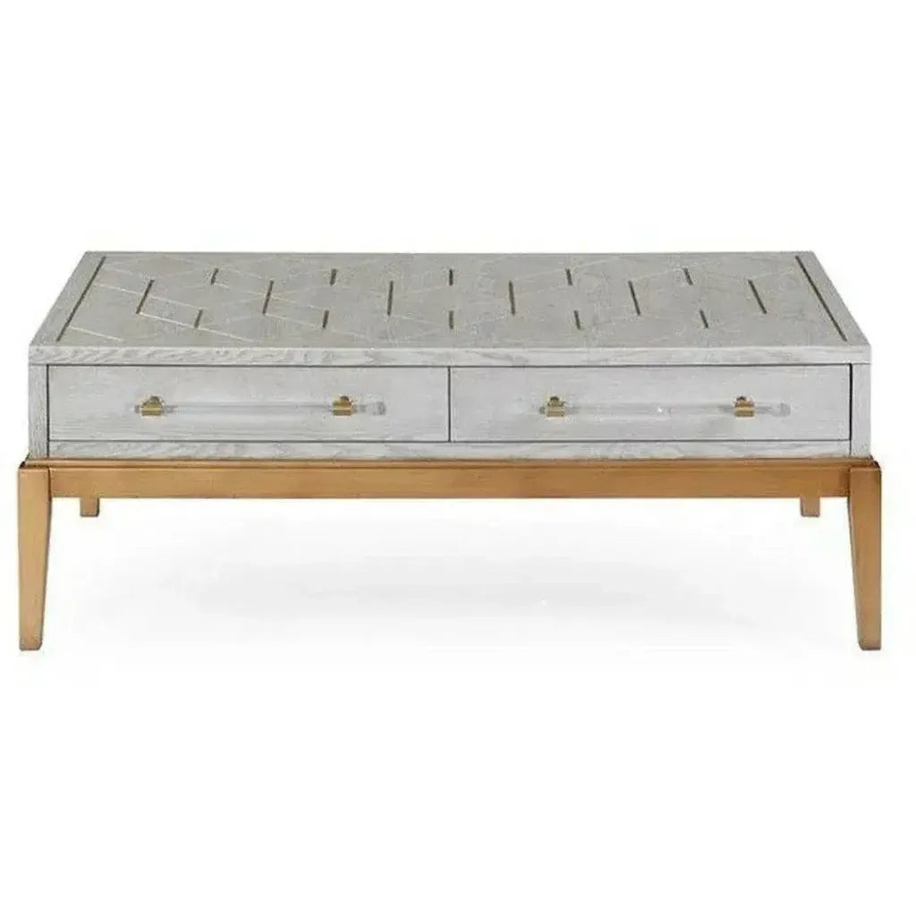 48" Grey Rectangle Coffee Table With Storage