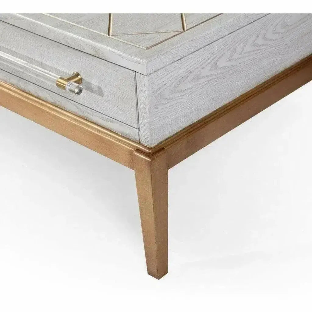 48" Grey Rectangle Coffee Table With Storage