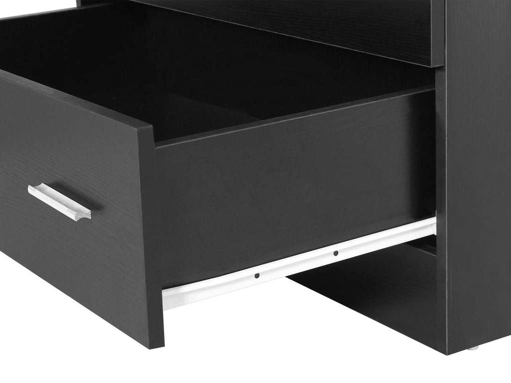 Bram 2 Door Wardrobe with 2 Drawers - Black