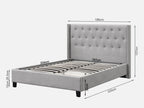 ELBRUS King Bed Frame - LIGHT GREY
