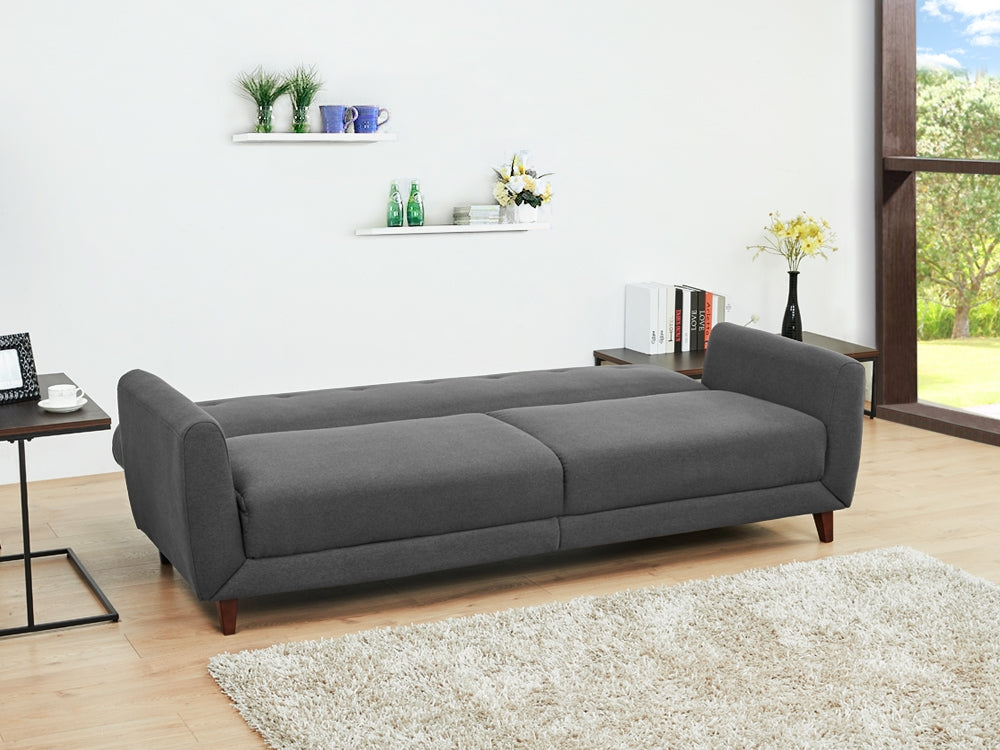 MUNICH 3-Seater Sofa Bed DARK GREY
