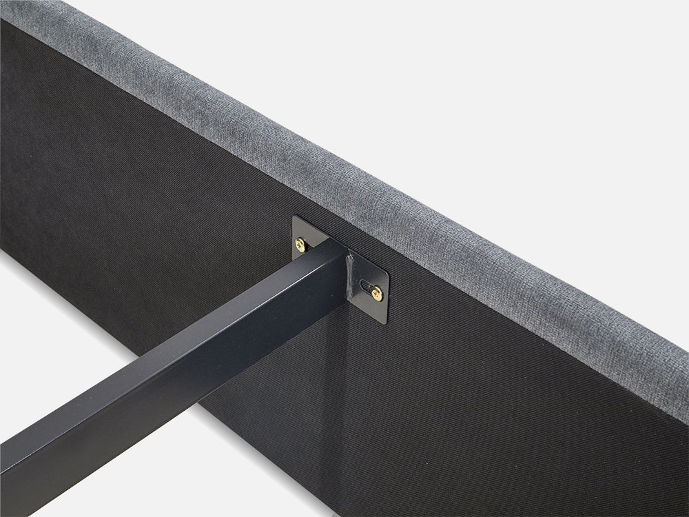 MUSALA Queen Bed Frame with Storage - DARK GREY