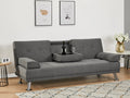 VENICE 3 Seater Sofa bed with Cup Holders - DARK GREY