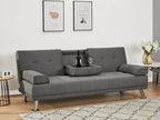 VENICE 3 Seater Sofa bed with Cup Holders - DARK GREY