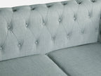 VAGAS 2 Seater Fabric Sofa - LIGHT GREY