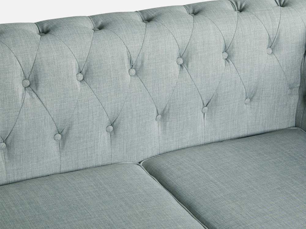 VAGAS 2 Seater Fabric Sofa - LIGHT GREY