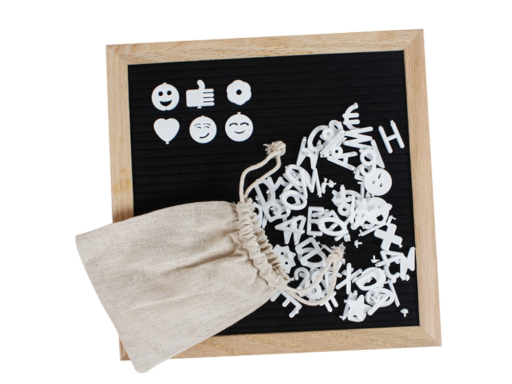 Retro Changeable DIY Felt Letter Board Square 340PCS