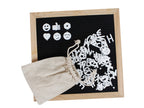 Retro Changeable DIY Felt Letter Board Square 340PCS