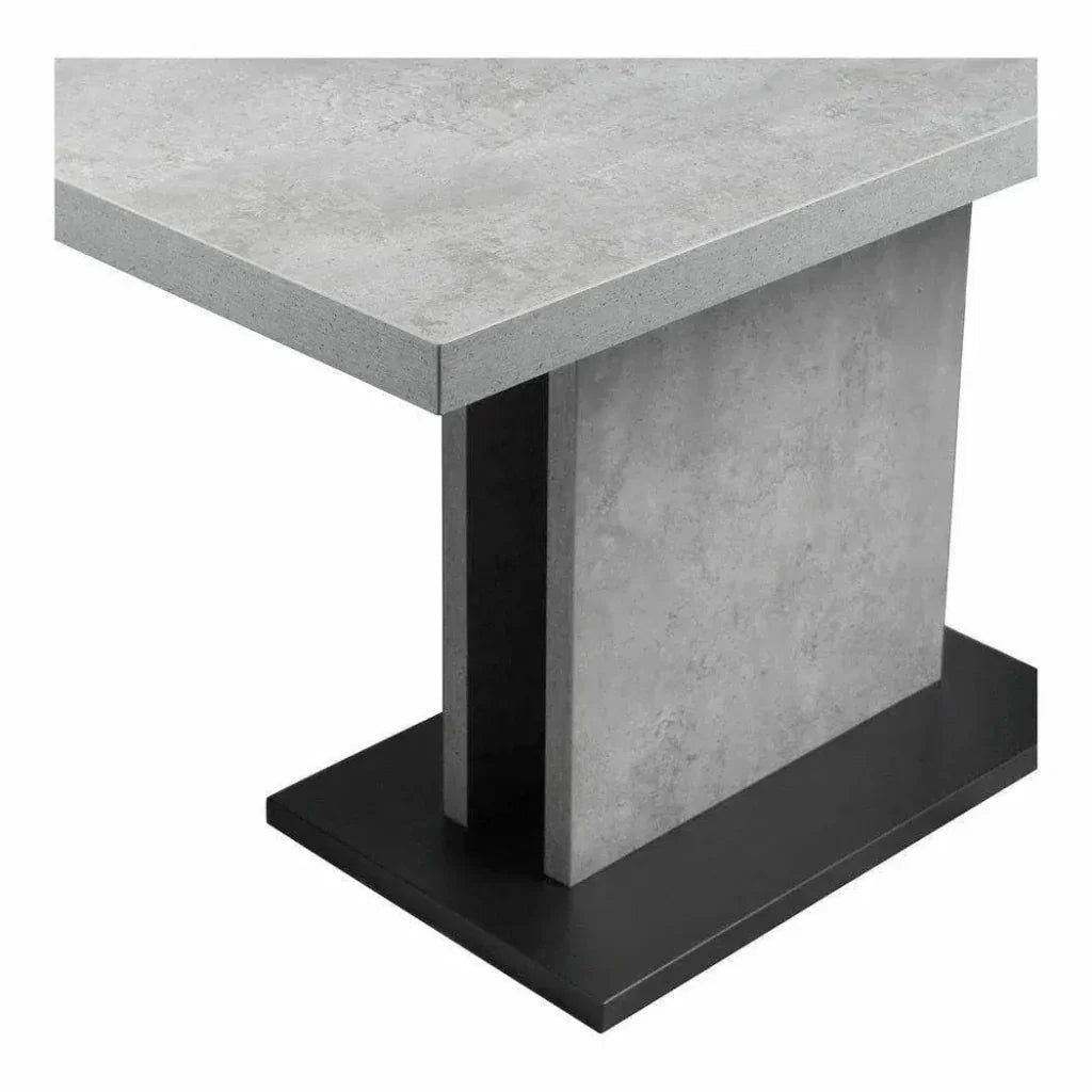 53 Inch Dining Table Grey Contemporary