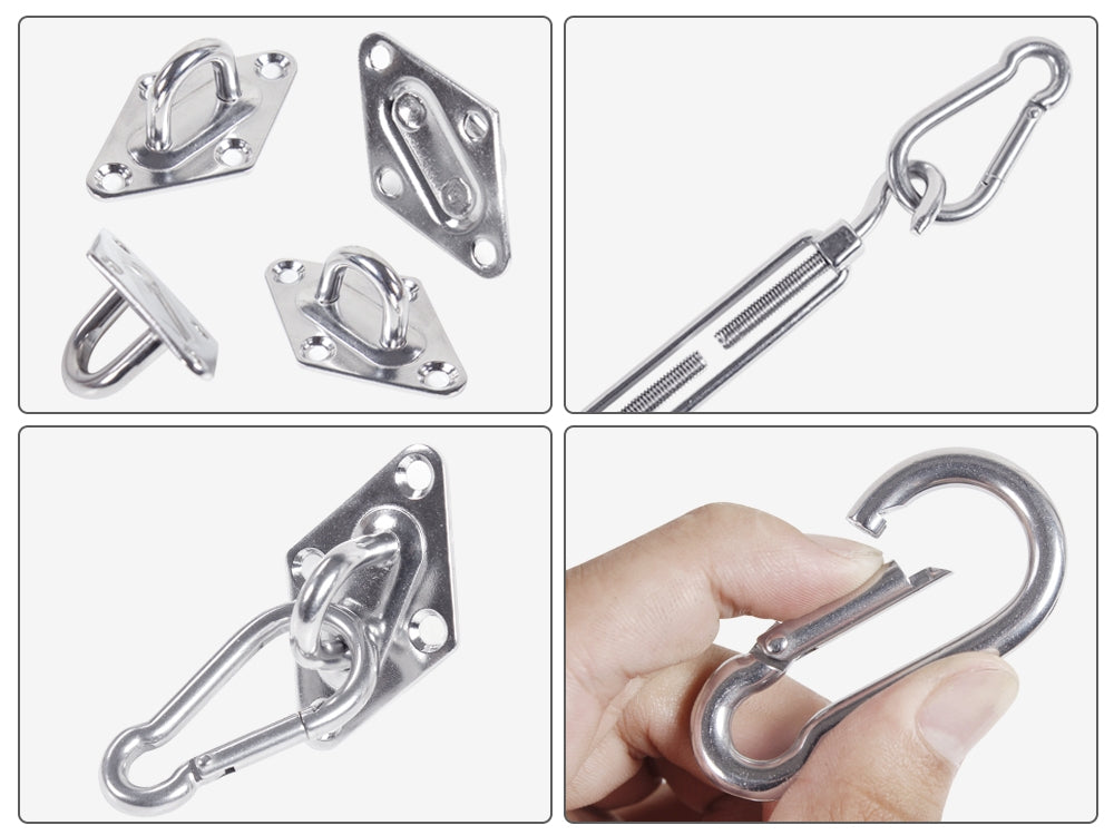 Sun Shade Sail Hardware Kit Set - 8pcs