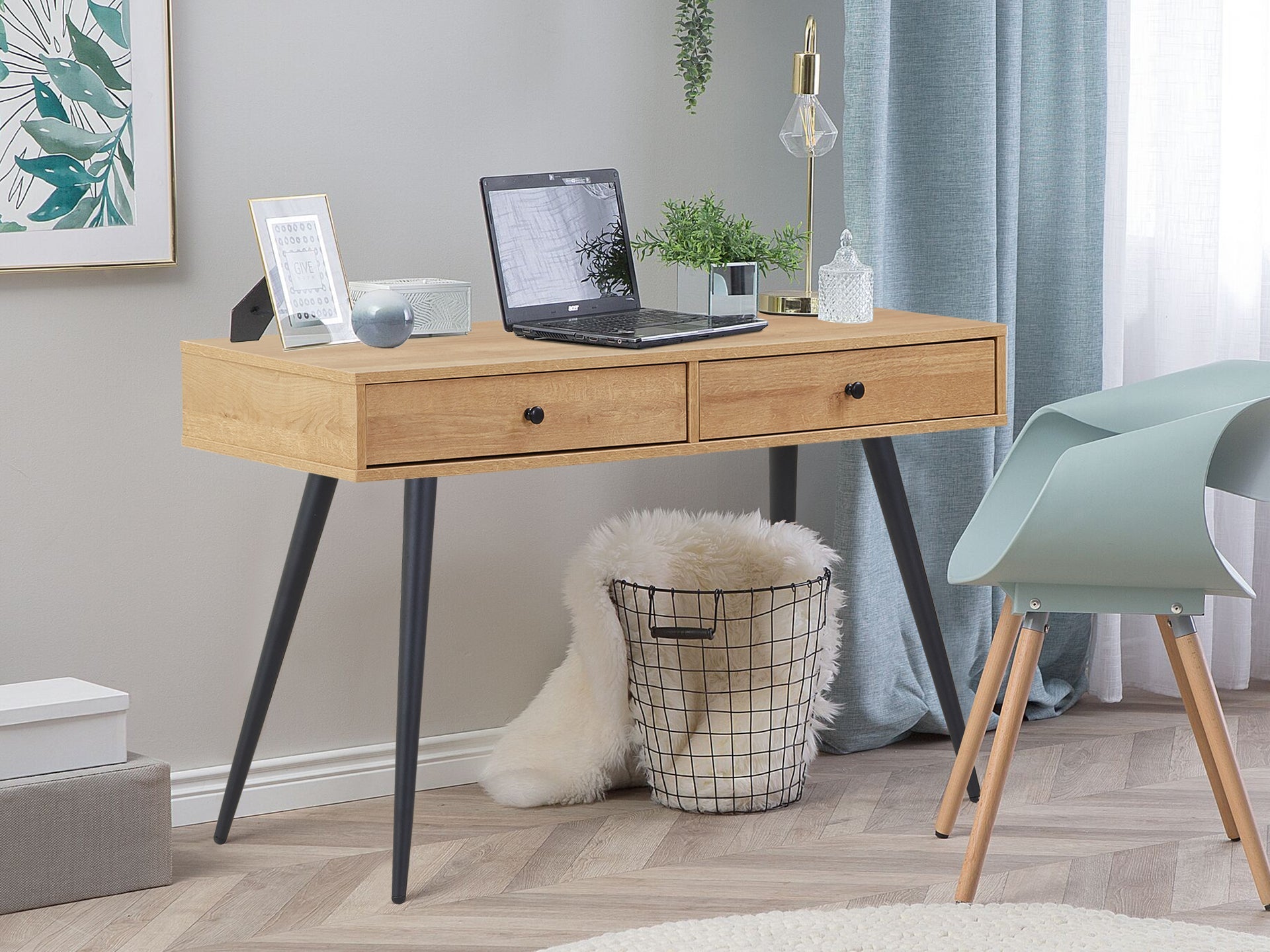CARSON 120CM Computer Desk - Oak