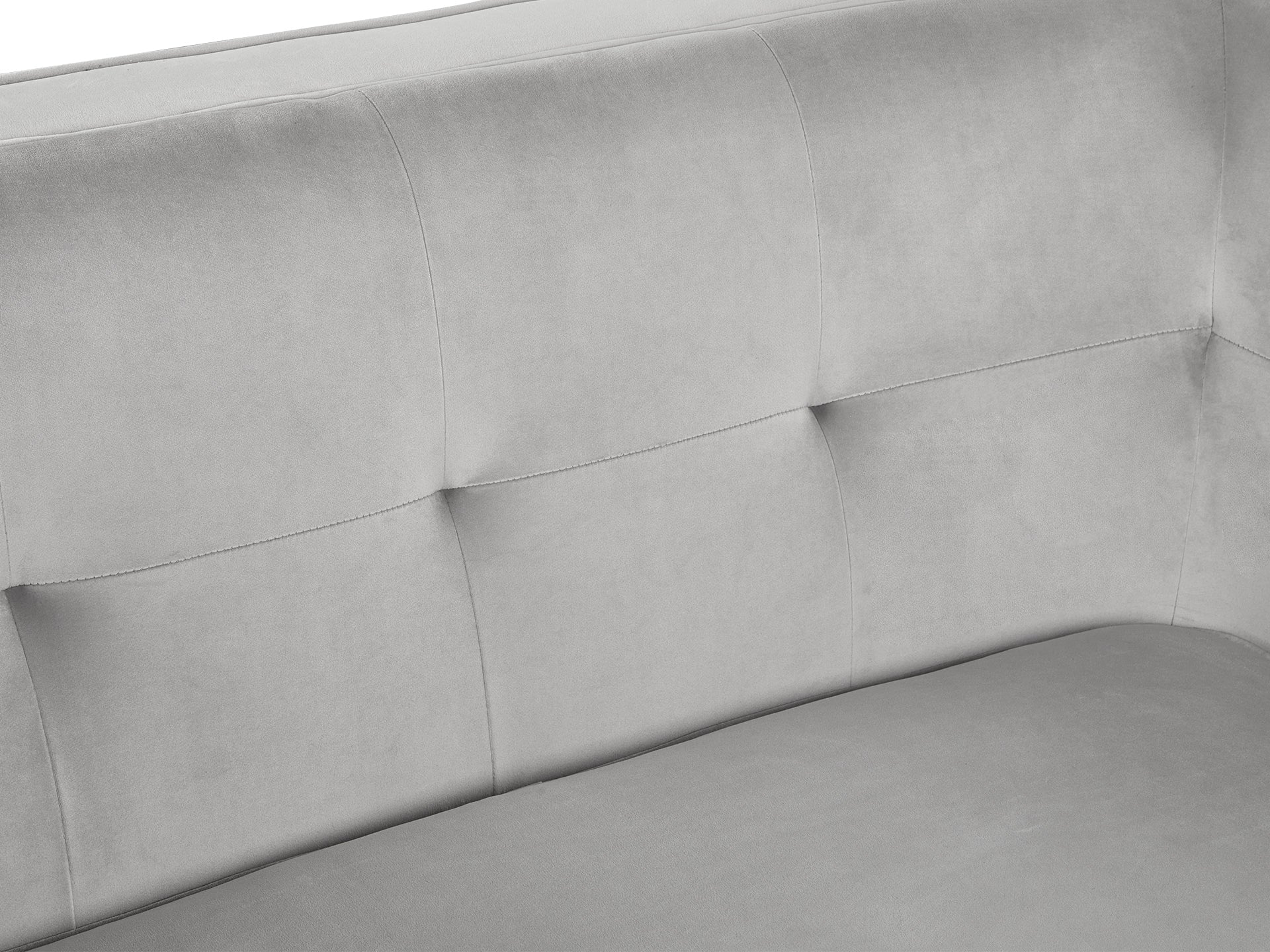 OSLO 2 Seater Velvet Sofa - LIGHT GREY