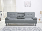 VENICE 3 Seater Sofa bed with Cup Holders - GREY