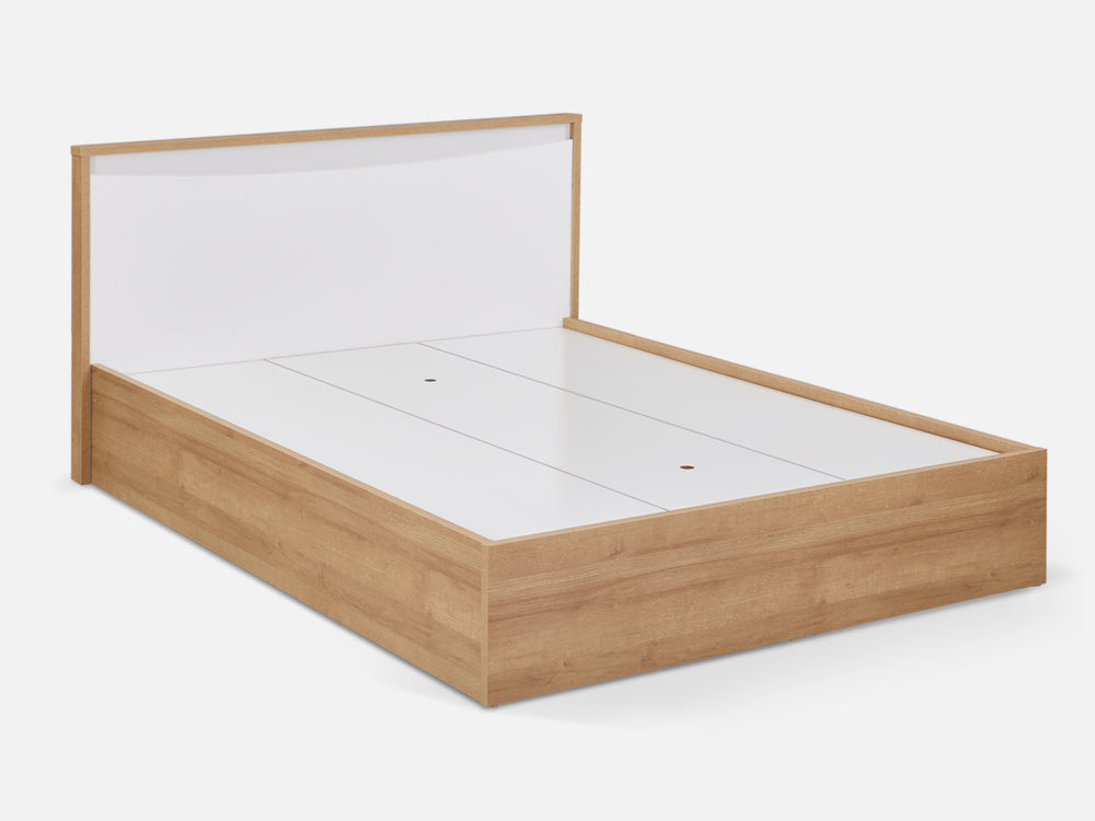 KAWEKA Queen Wooden Bed Frame - Oak