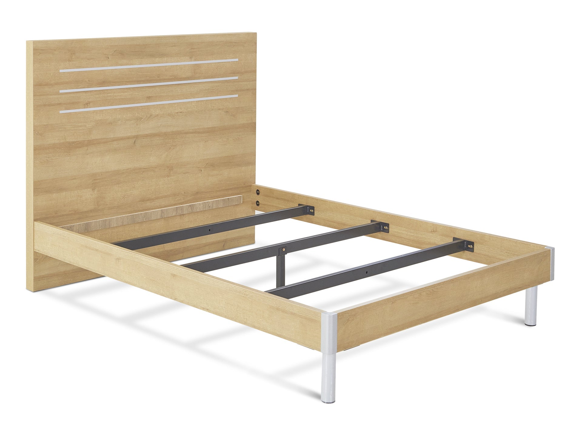 Makalu Double Wooden Bed Frame - Oak