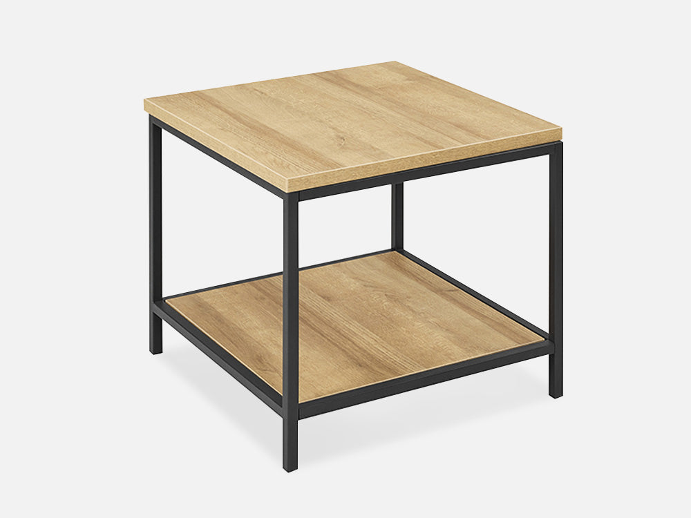 KADEN Square Coffee Table Side Table - Oak