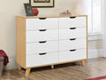 SCHERTZ Wooden Low Boy 8 Drawers - Oak