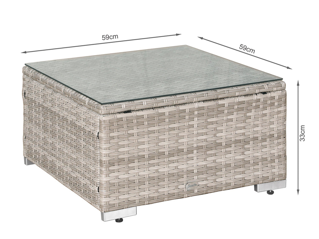 Cebu 4 Piece Rattan Outdoor Sofa Set - Beige